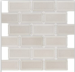 Roca CC Mosaics Plus Tender Gray Beveled Brick Mosaic